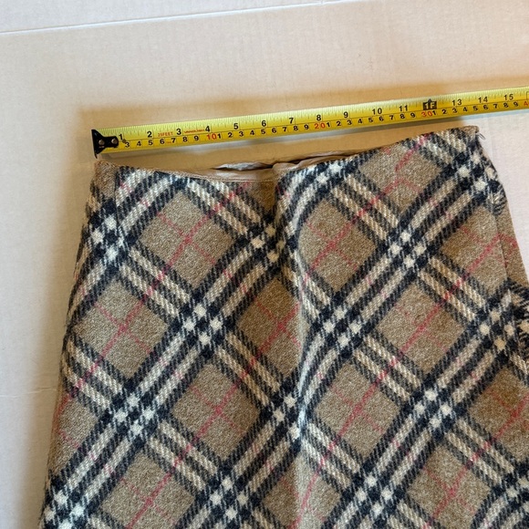 BURBERRY Nova Check Wool Lined Skirt Vintage Classic Size Medium - Picture 7 of 9
